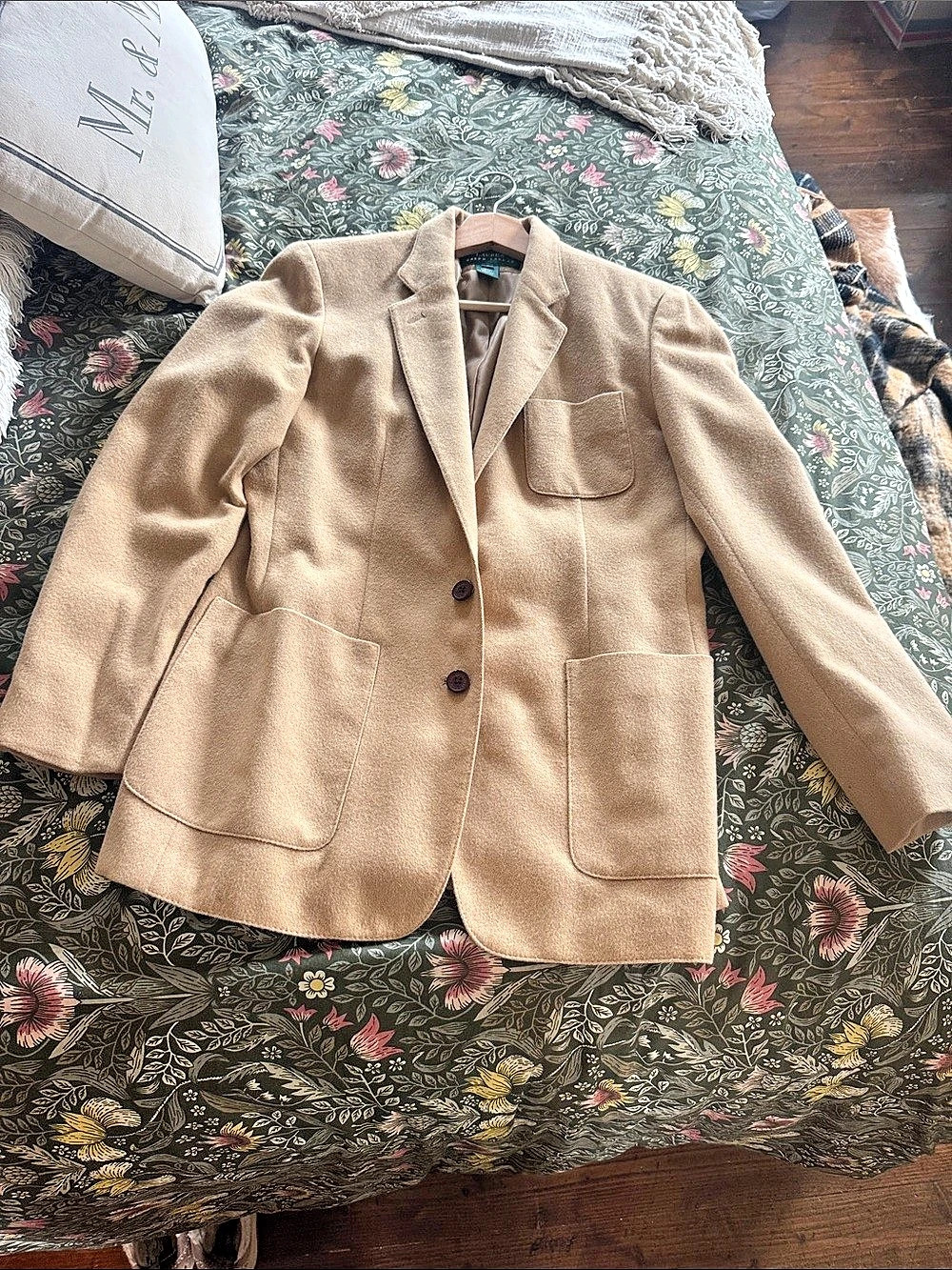 Lauren Ralph Lauren Wool Cashmere Blazer in Brown Size 8